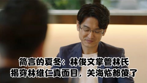 简言的夏冬:林俊文掌管林氏,揭穿林维仁真面目,关海临