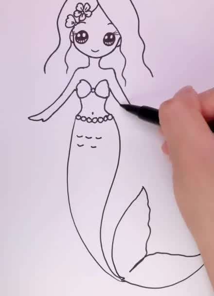 卡通画 美人鱼公主