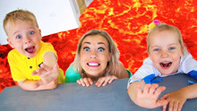 儿童乐园，有趣的儿童游戏，地板是熔岩挑战！