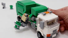 【JK大神】无敌脑洞！麻雀虽小，五脏俱全！乐高MOC 垃圾车 Amazing LEGO Side Loading Garbage Truck