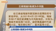 自2021年4月1日19时起，云南瑞丽市5个地区调整为中风险地区