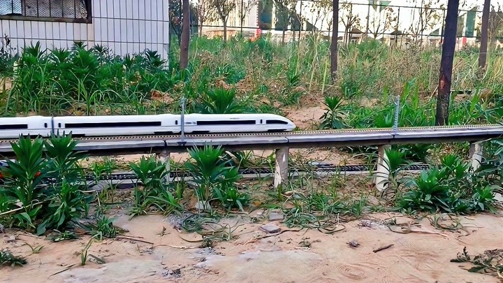 农村小伙张亚东在自家地里建微型高铁，受到广大网友们的喜爱