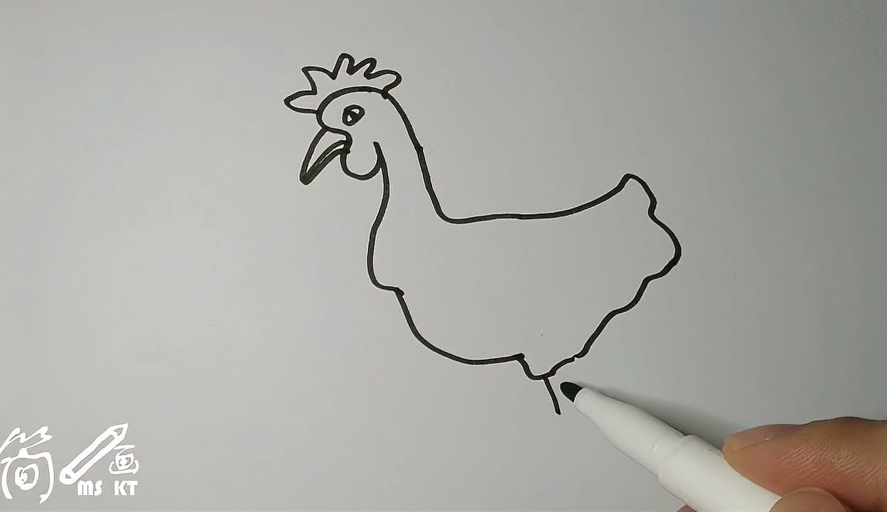 简笔画简练的铁公鸡