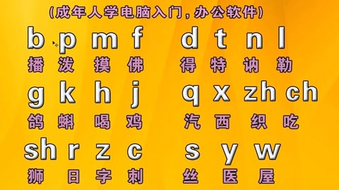 成人如何自學拼音打字,學拼音拼讀教學視頻,不僅會拼,還能打字