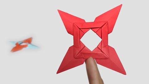 忍者回旋飞镖暗器如何用彩纸手工制作?简单儿童折纸玩具慢教程