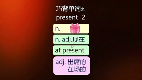 英語巧記單詞,自然拼讀,禮物present