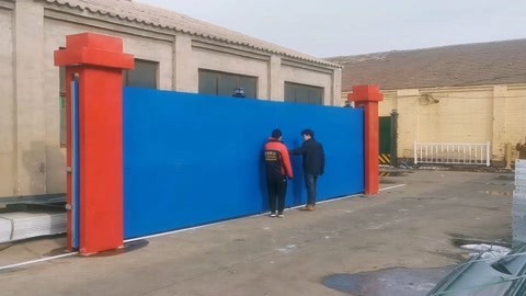 河南郑州建筑工程推拉式工地大门定制凯途实业专业供应商