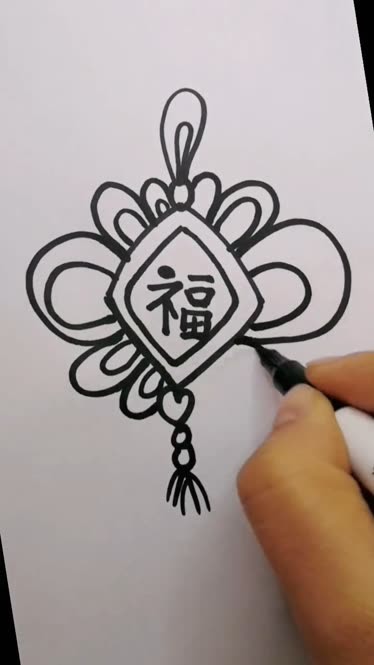 中国结怎么画简笔画图片